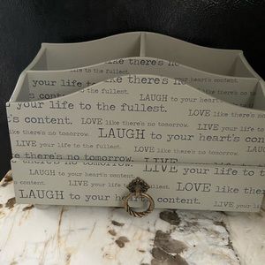 Grey desk organizer